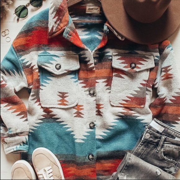 #19 New! Aztec Yellowstone Distressed Flannel - Picture 7 of 8